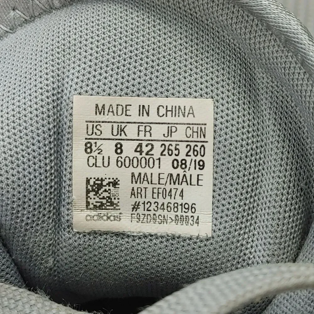 Adidas Men's Pro Bounce 2019 Basketball Shoes Grey EF0474 Size 8.5